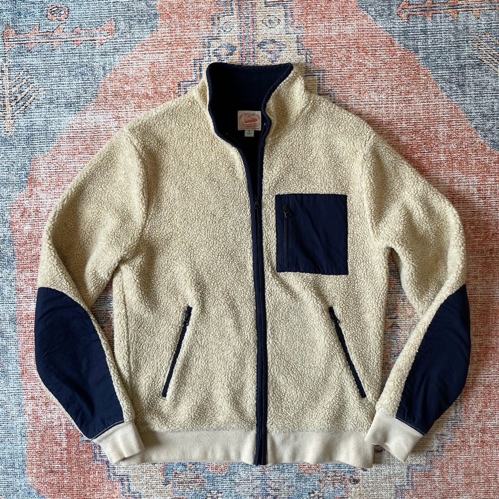 J. Crew Nordic sherpa fleece full-zip jacket
